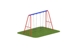 2.4m-Double-Flat-Seat-Swing---Steel