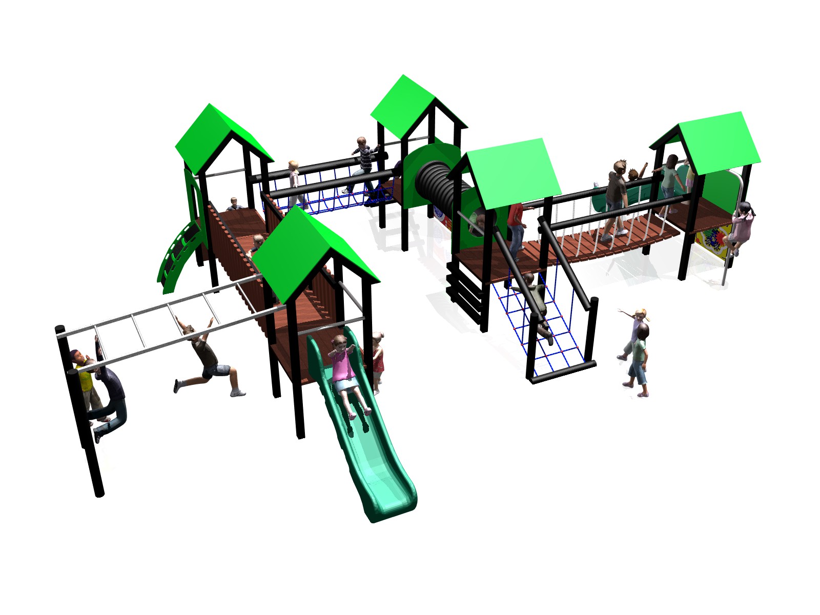 5-Tower Activity Centre - Recycled Plastic 5-Tower Activity Centre - Recycled Plastic