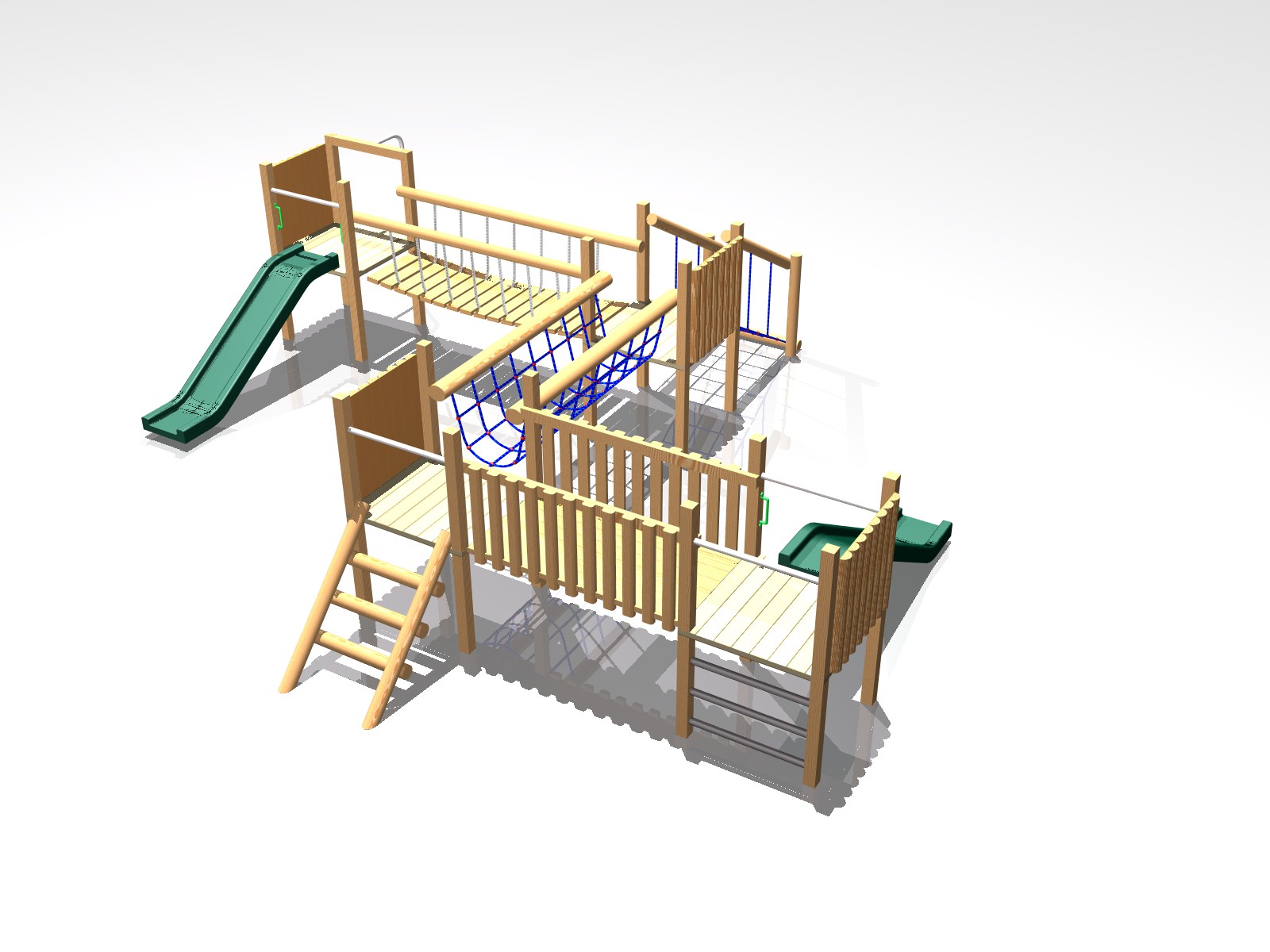 Budget 4-Tower Activity Centre Playground Equipment for Schools | PlayQuest