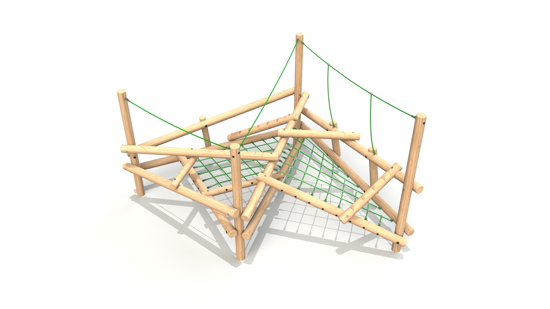 CS 3 005 Clamber Stack 3 timber climbing frame from the Clamber Stacks® range