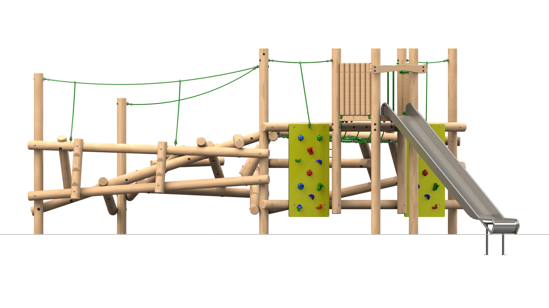 CS 5 w Slide - DIM A Clamber Stack 5 with Stainless Steel Slide from the Clamber Stacks® range