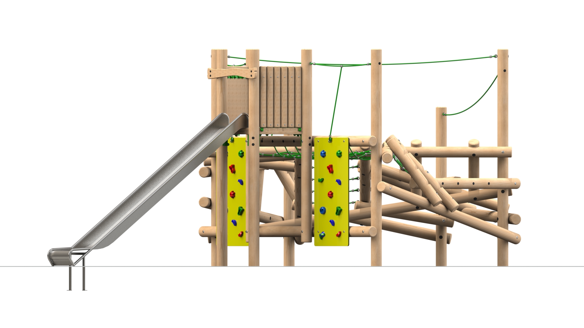 CS 5 w Slide - DIM B Clamber Stack 5 with Stainless Steel Slide from the Clamber Stacks® range