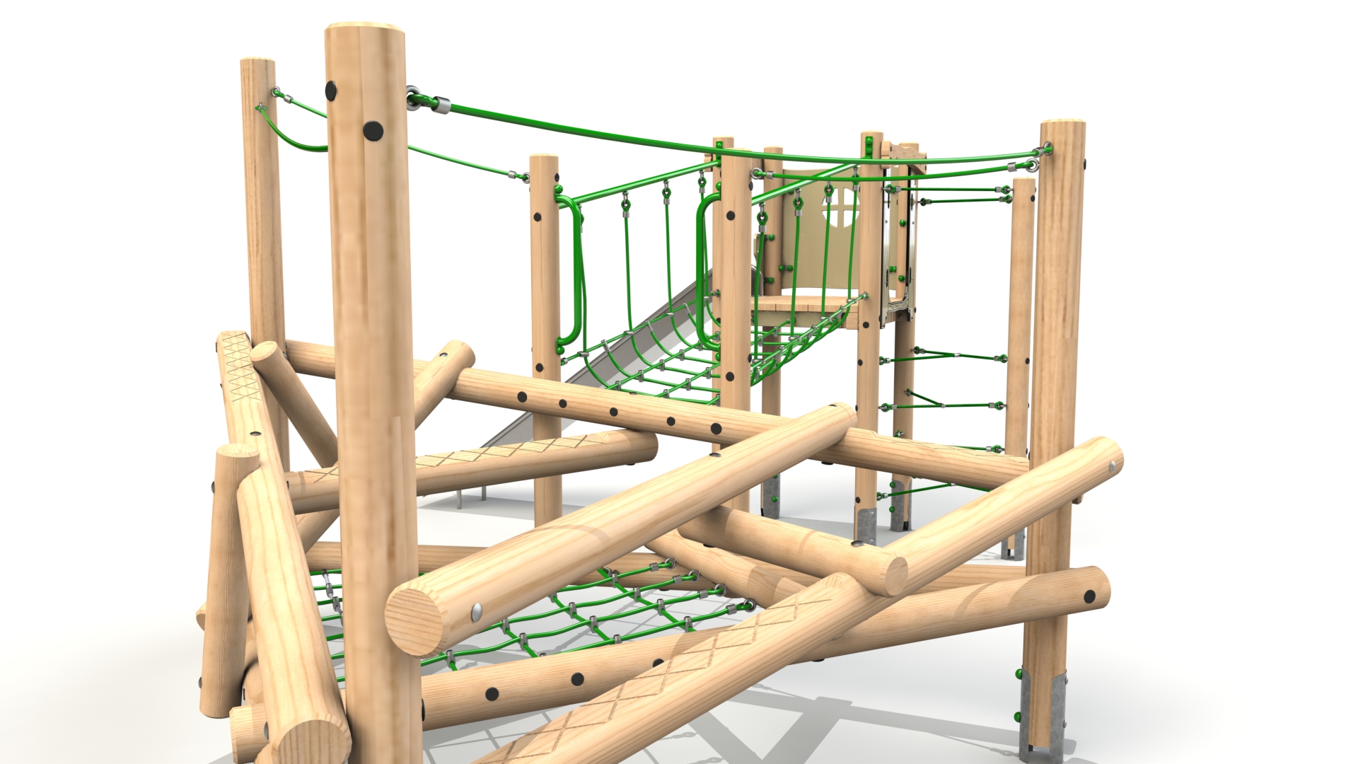 Clamber Tower 02 - 003 Clamber Tower 2 timber play tower from the Clamber Stacks® range