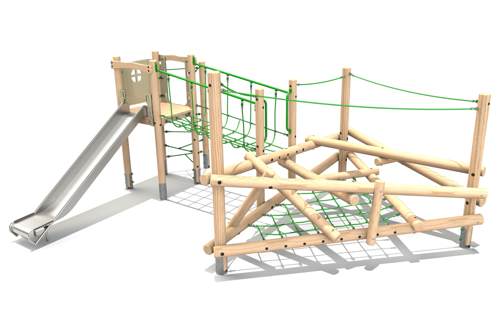 Clamber Tower 02 -Thumbnail Clamber Tower 2 timber play tower from the Clamber Stacks® range