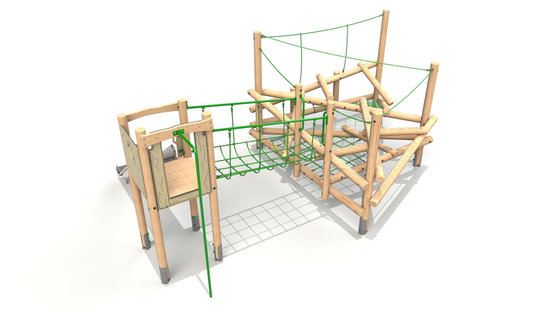 Clamber Tower 03 - 002 Clamber Tower 3 timber play tower from the Clamber Stacks® range