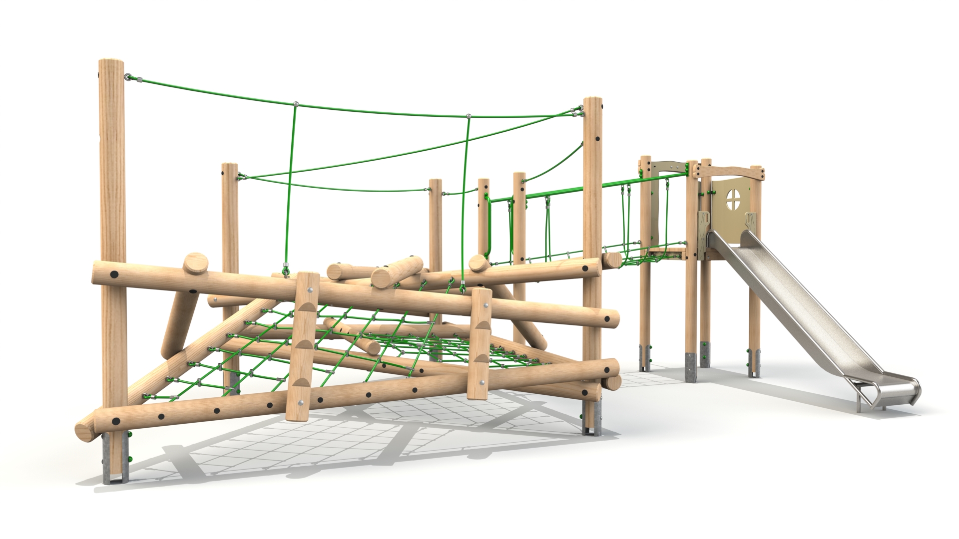 Clamber Tower 03 - 003 Clamber Tower 3 timber play tower from the Clamber Stacks® range