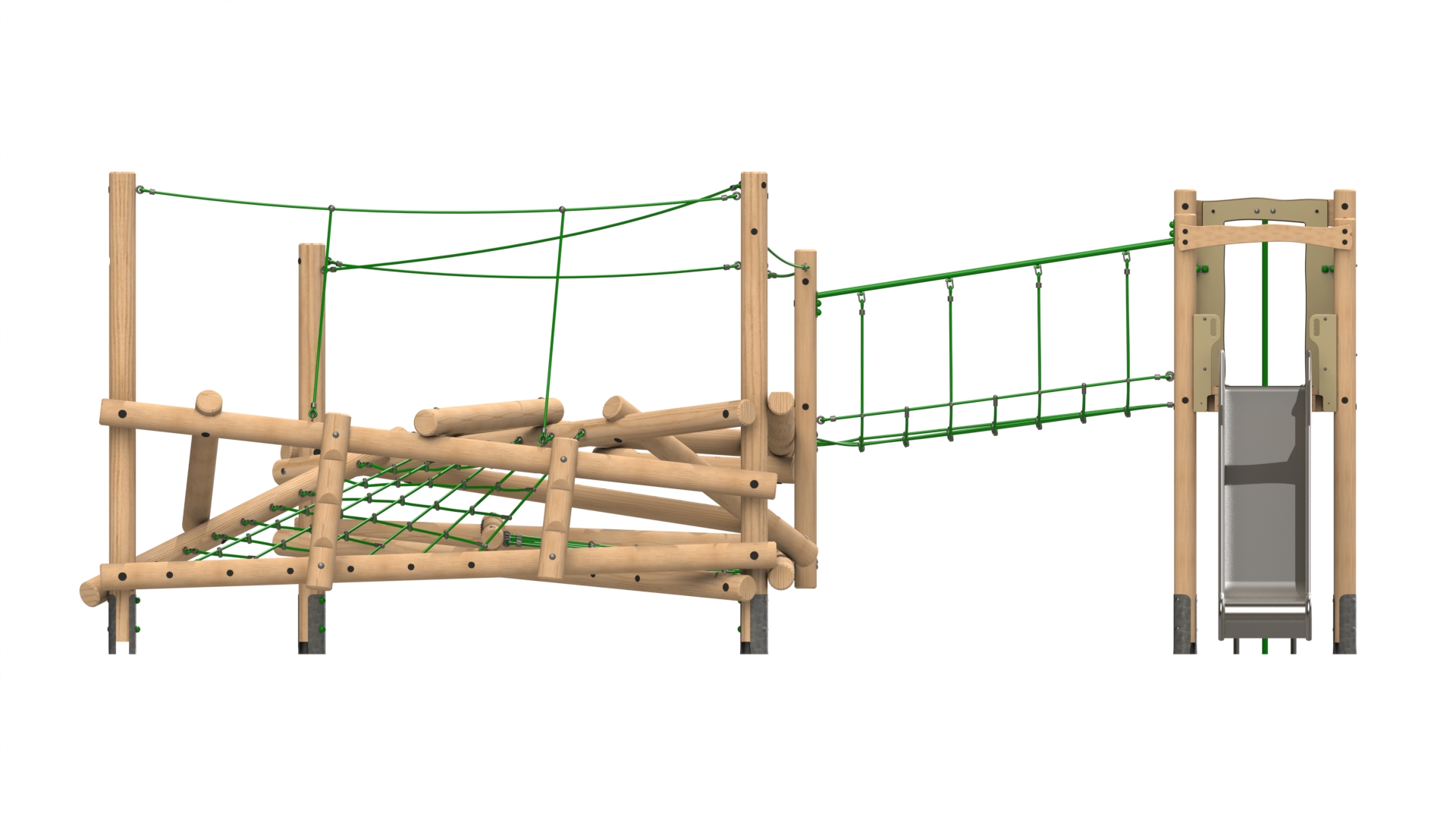 Clamber Tower 03 - DIM A Clamber Tower 3 timber play tower from the Clamber Stacks® range