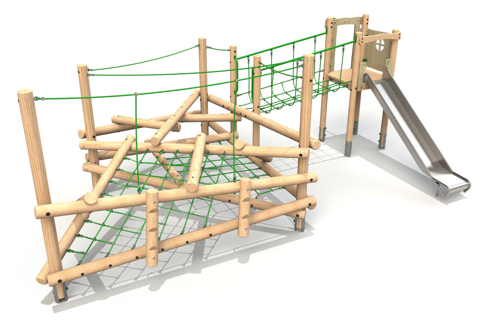 Clamber Tower 03 - Thumbnail Clamber Tower 3 timber play tower from the Clamber Stacks® range