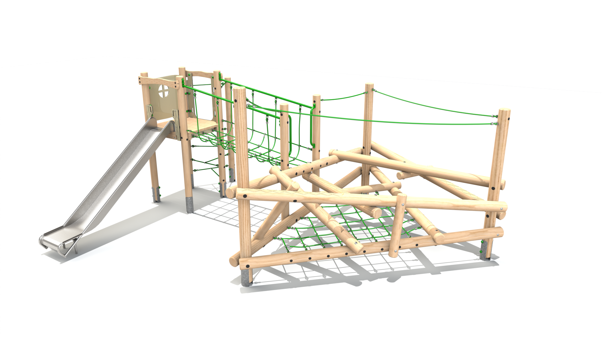 Clamber Tower 2 - Image 1 Clamber Tower 2 timber play tower from the Clamber Stacks® range
