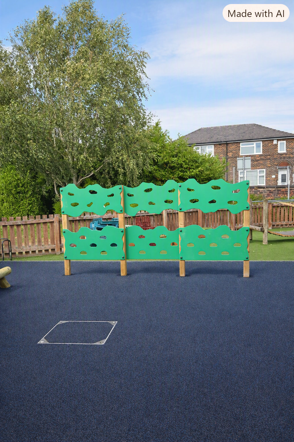 Triple Traverse Wall - Timber Posts Triple Traverse Wall - Timber Posts