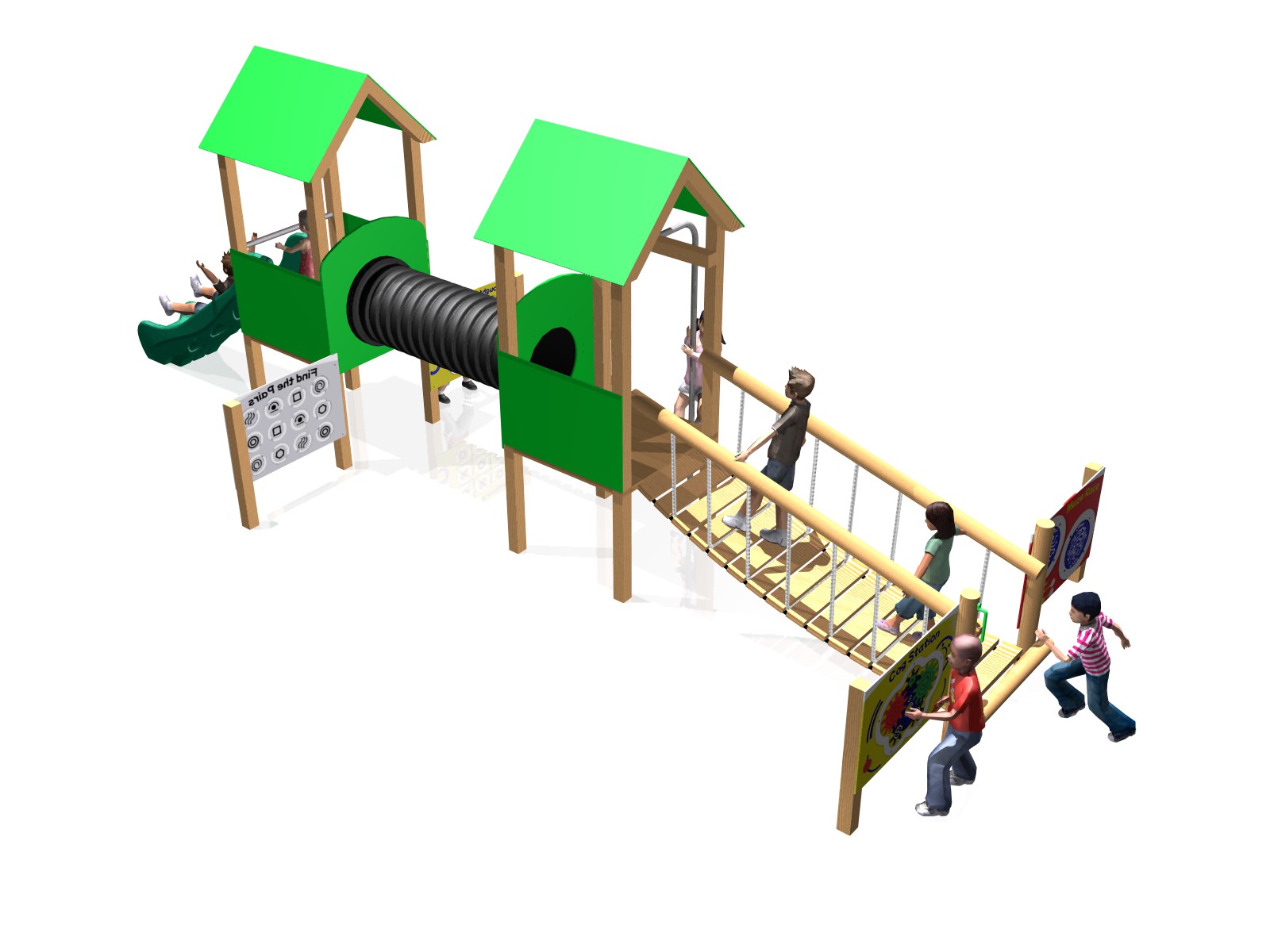 Wiggly Bridge Wonder Towers - Timber Wiggly Bridge Wonder Towers - Timber