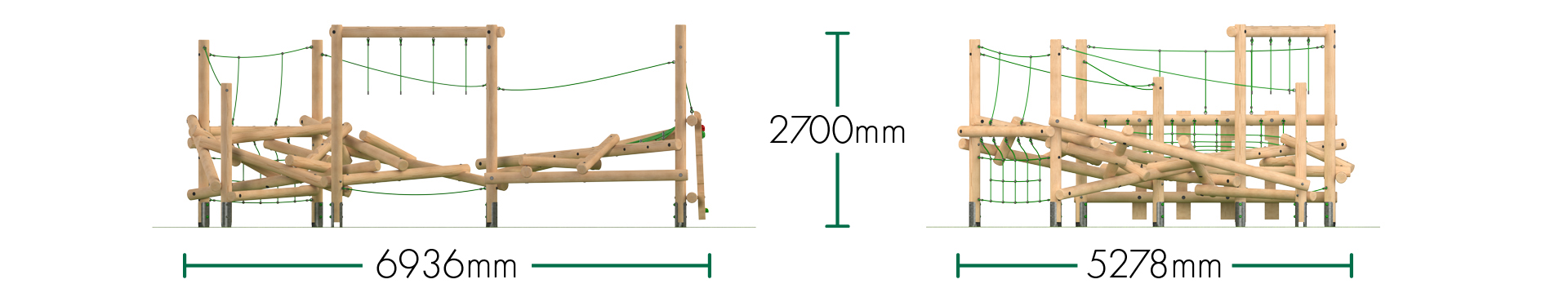 Figlio - DIM Clamber Stack Figlio timber climbing frame from the Clamber Stacks® range