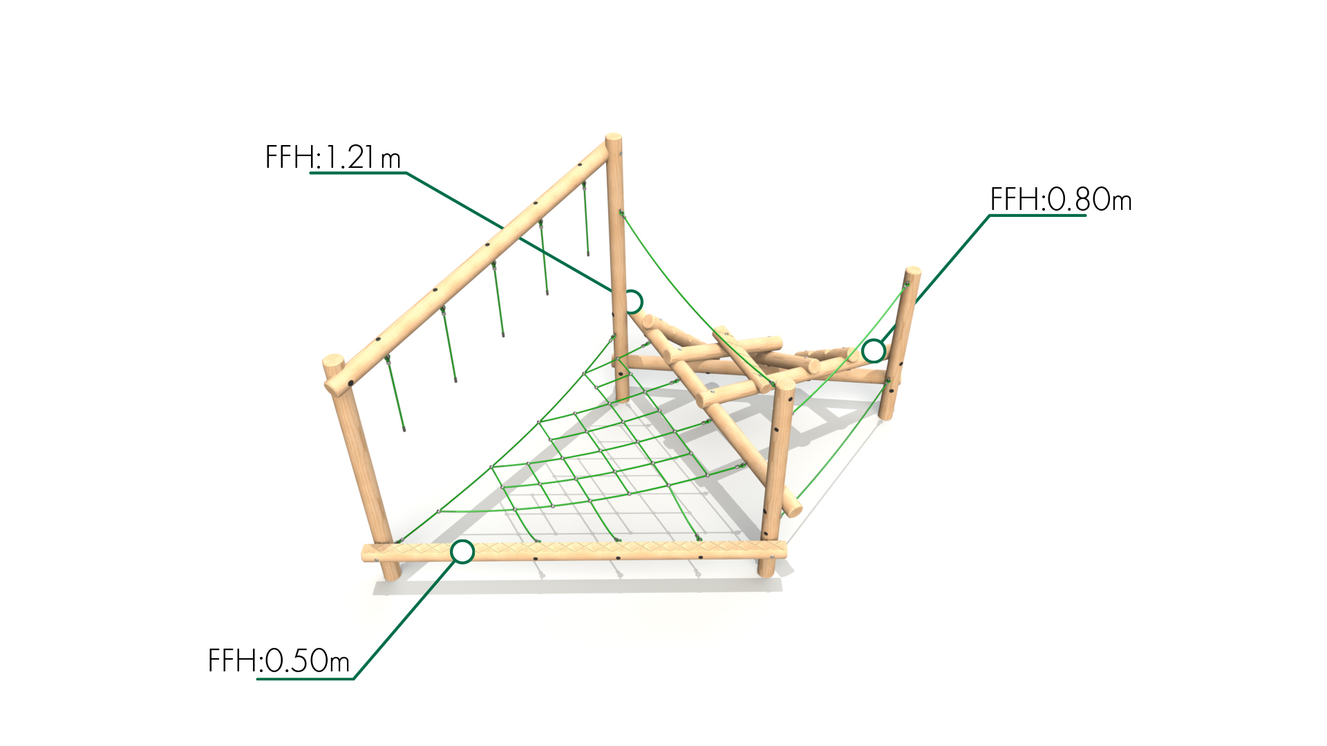 Fratello 004 FFH Clamber Stack Fratello timber climbing frame from the Clamber Stacks® range