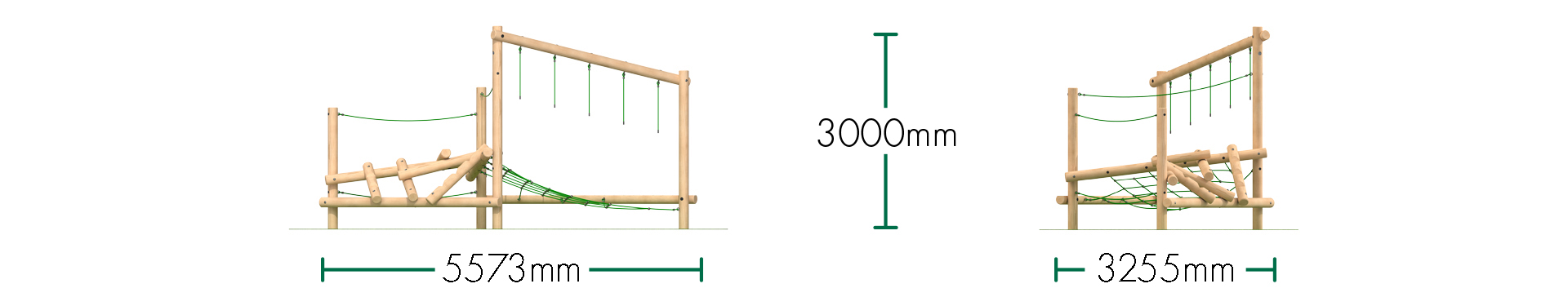 Fratello - DIM 02 Clamber Stack Fratello timber climbing frame from the Clamber Stacks® range