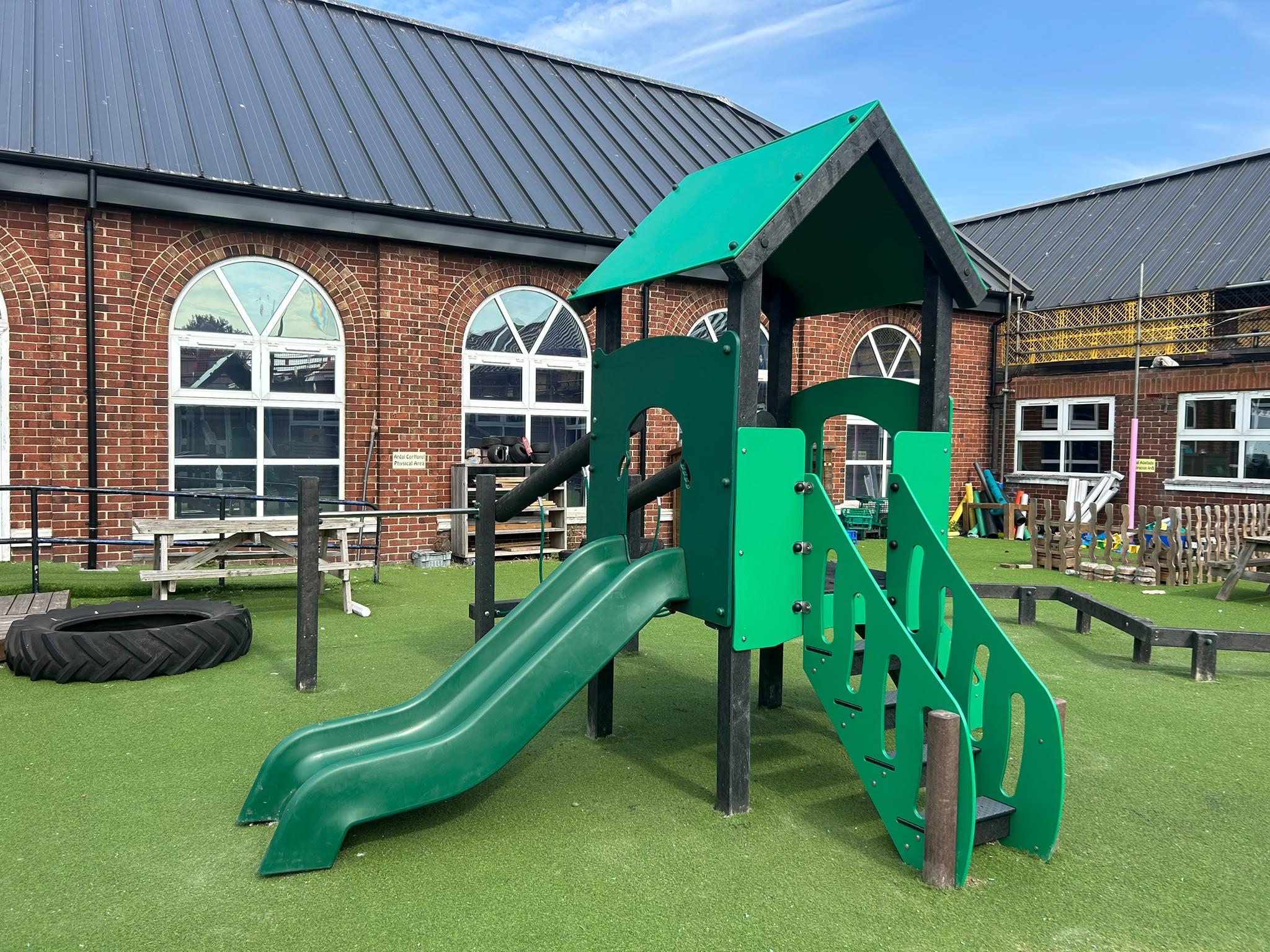 Upgraded 1-Tower Activity Centre - Recycled Plastic Upgraded 1-Tower Activity Centre - Recycled Plastic