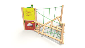 Clamber Stack Midi with Deck timber climbing frame from the Clamber Stacks® range