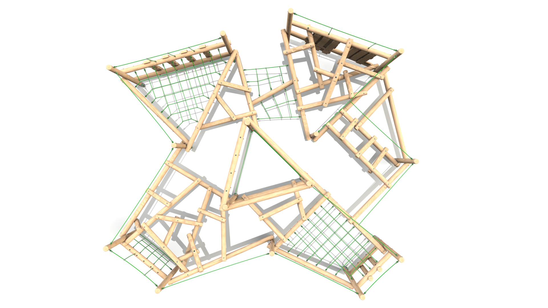 Padrino 001 Clamber Stack Padrino timber climbing frame from the Clamber Stacks® range