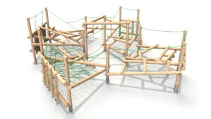 Clamber Stack Padrino timber climbing frame from the Clamber Stacks® range