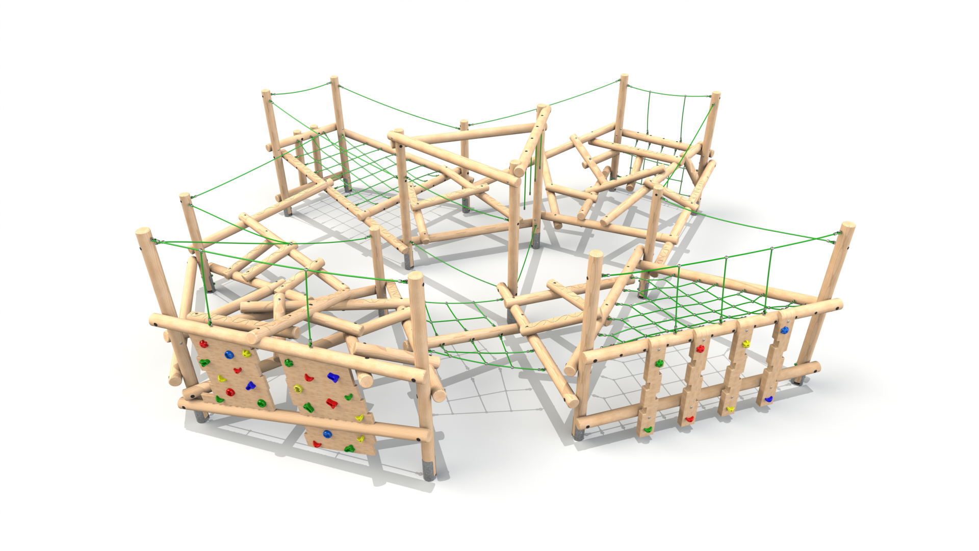 Padrino 004 Clamber Stack Padrino timber climbing frame from the Clamber Stacks® range