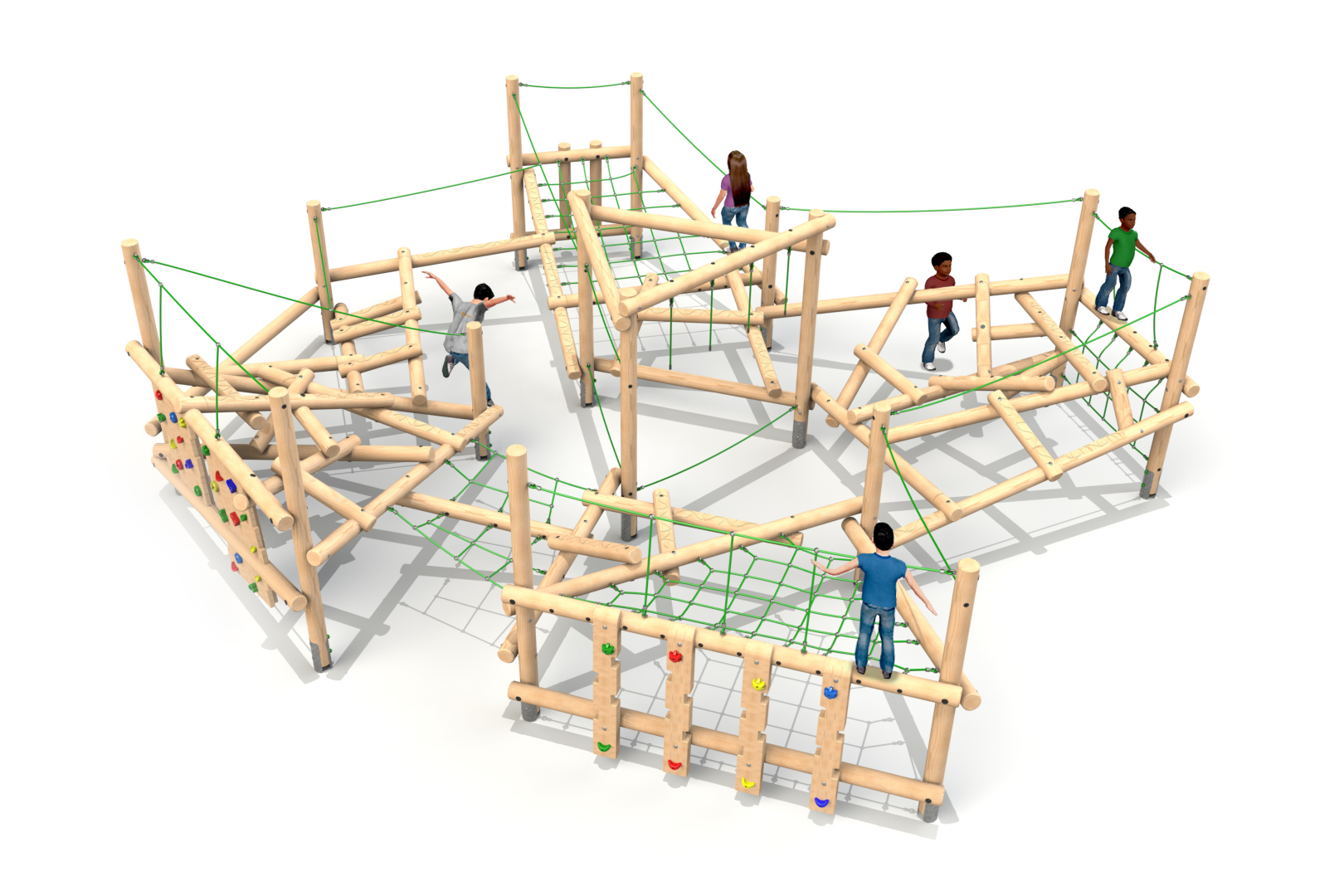 Padrino - Thumbnail 02 C Clamber Stack Padrino timber climbing frame from the Clamber Stacks® range