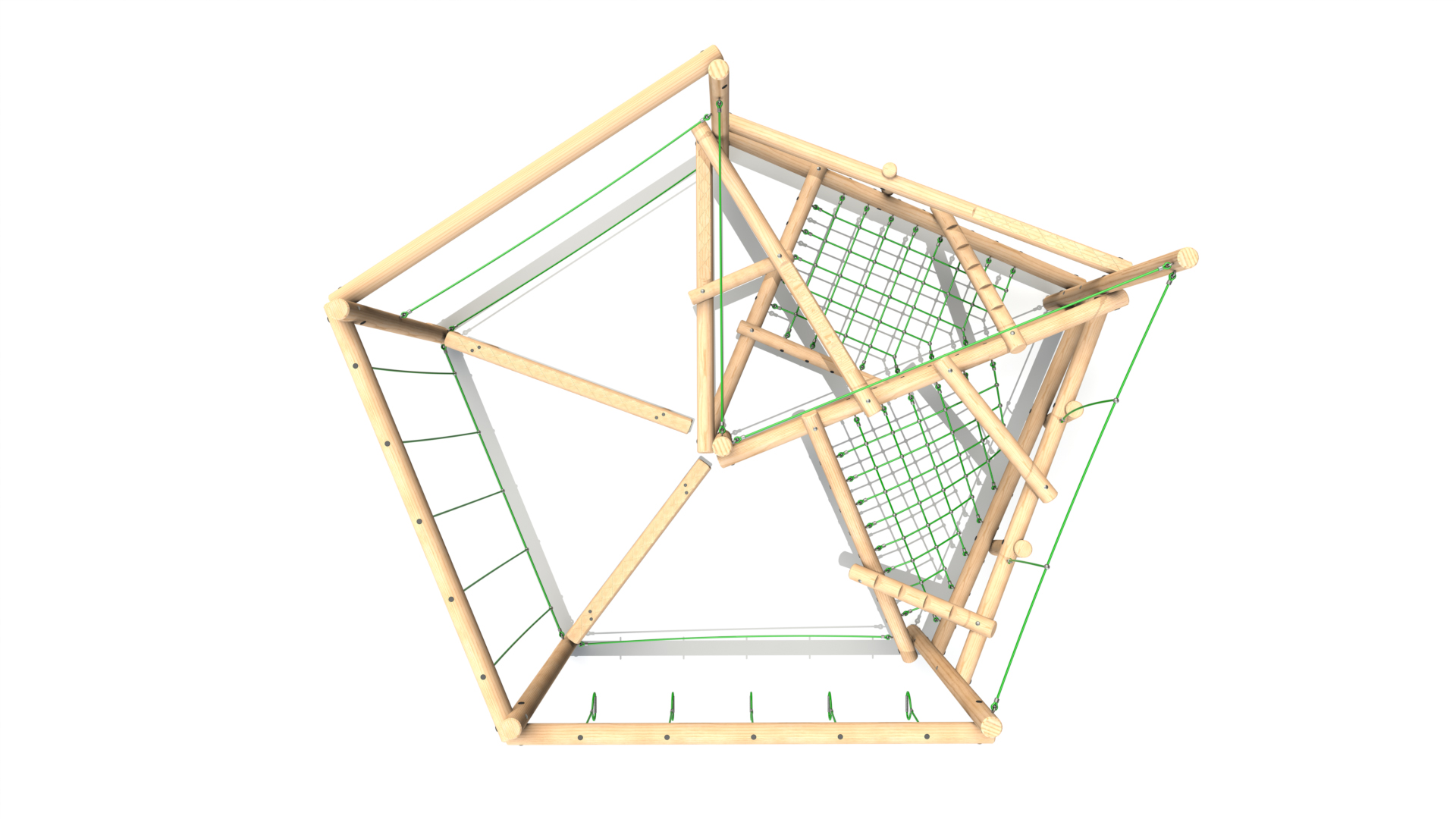 Passo 001 Clamber Stack Passo timber climbing frame from the Clamber Stacks® range
