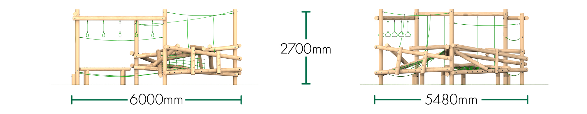 Passo - DIM Clamber Stack Passo timber climbing frame from the Clamber Stacks® range