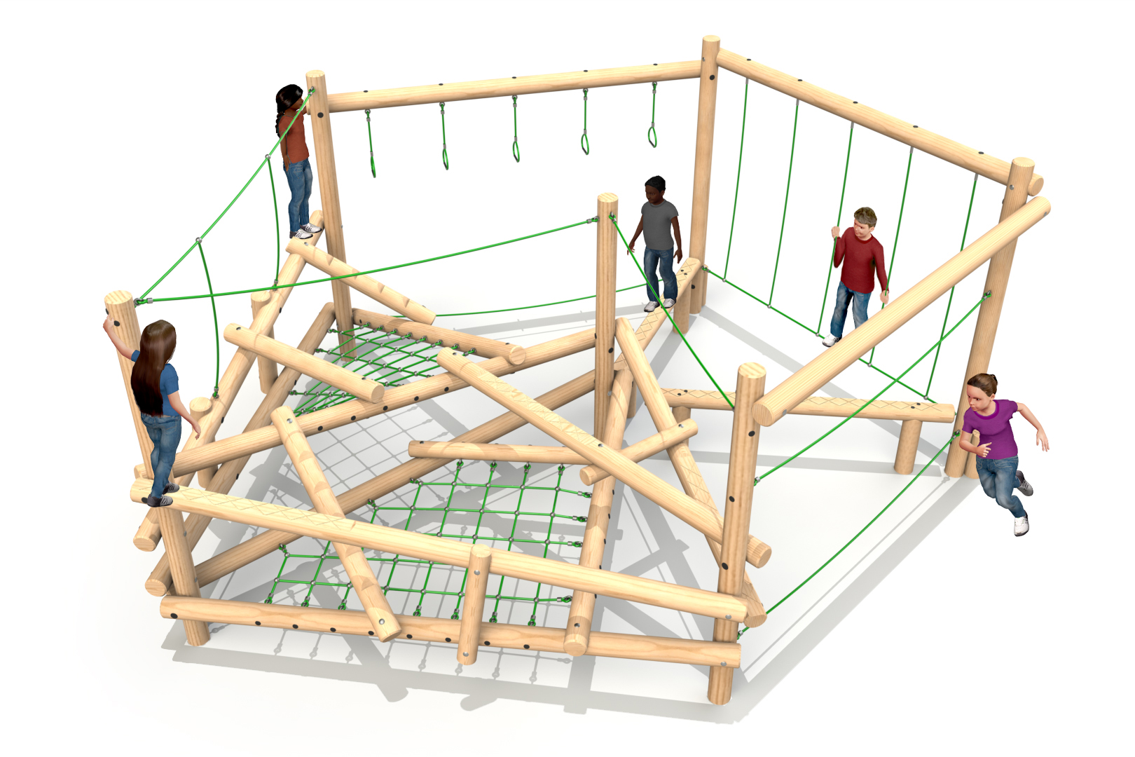 Passo - Thumbnail 002 - Models Clamber Stack Passo timber climbing frame from the Clamber Stacks® range