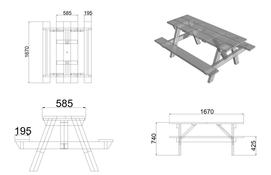 Picnic Table - Light Duty Picnic Table - Light Duty