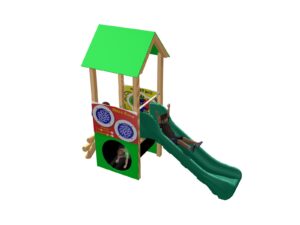 Playhouse - Tunnel & Slide - 2026-Timber