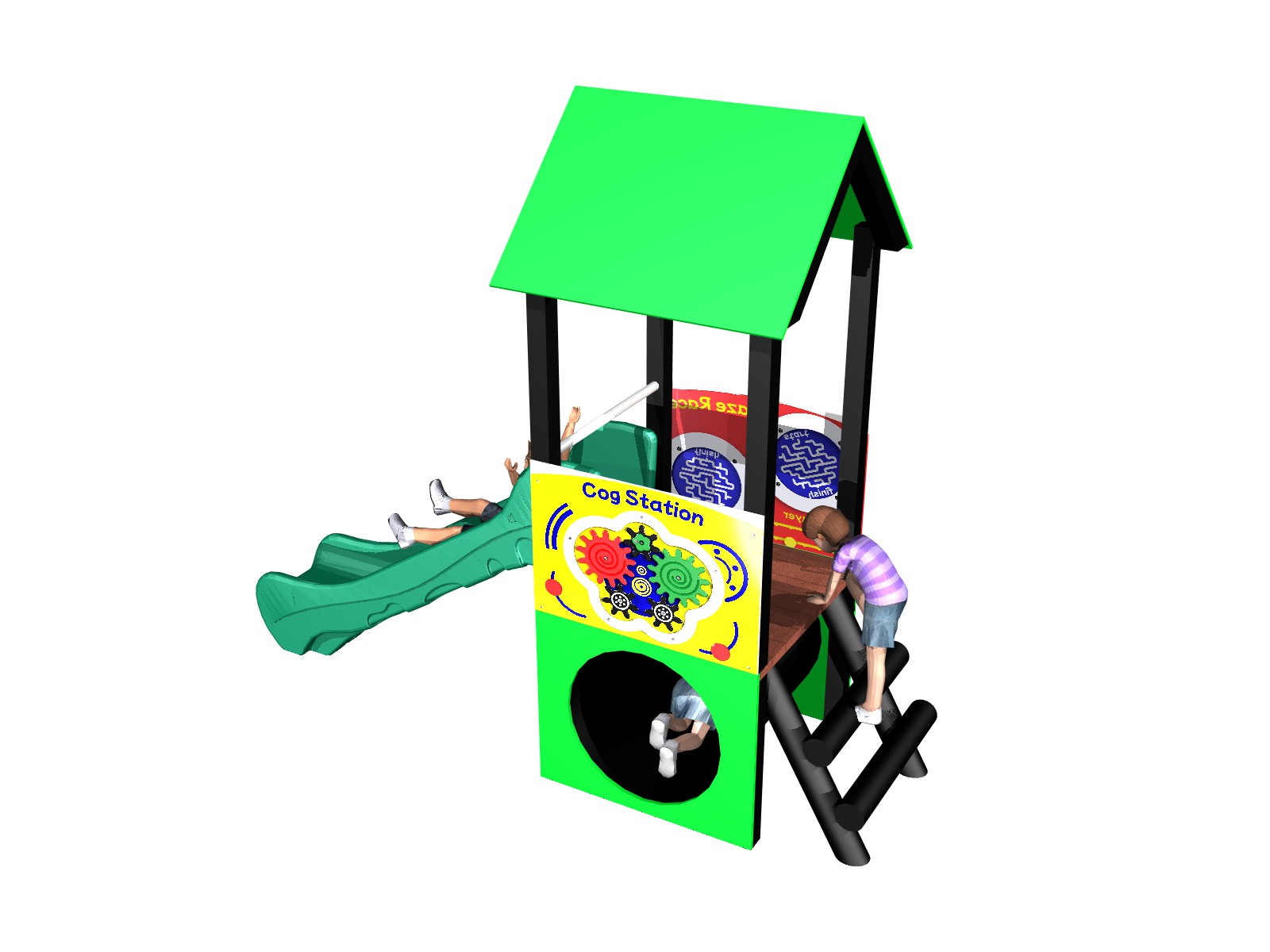 Playhouse - Tunnel & Slide - 2026-Recycled Plastic Playhouse - Tunnel & Slide - 2026-Recycled Plastic