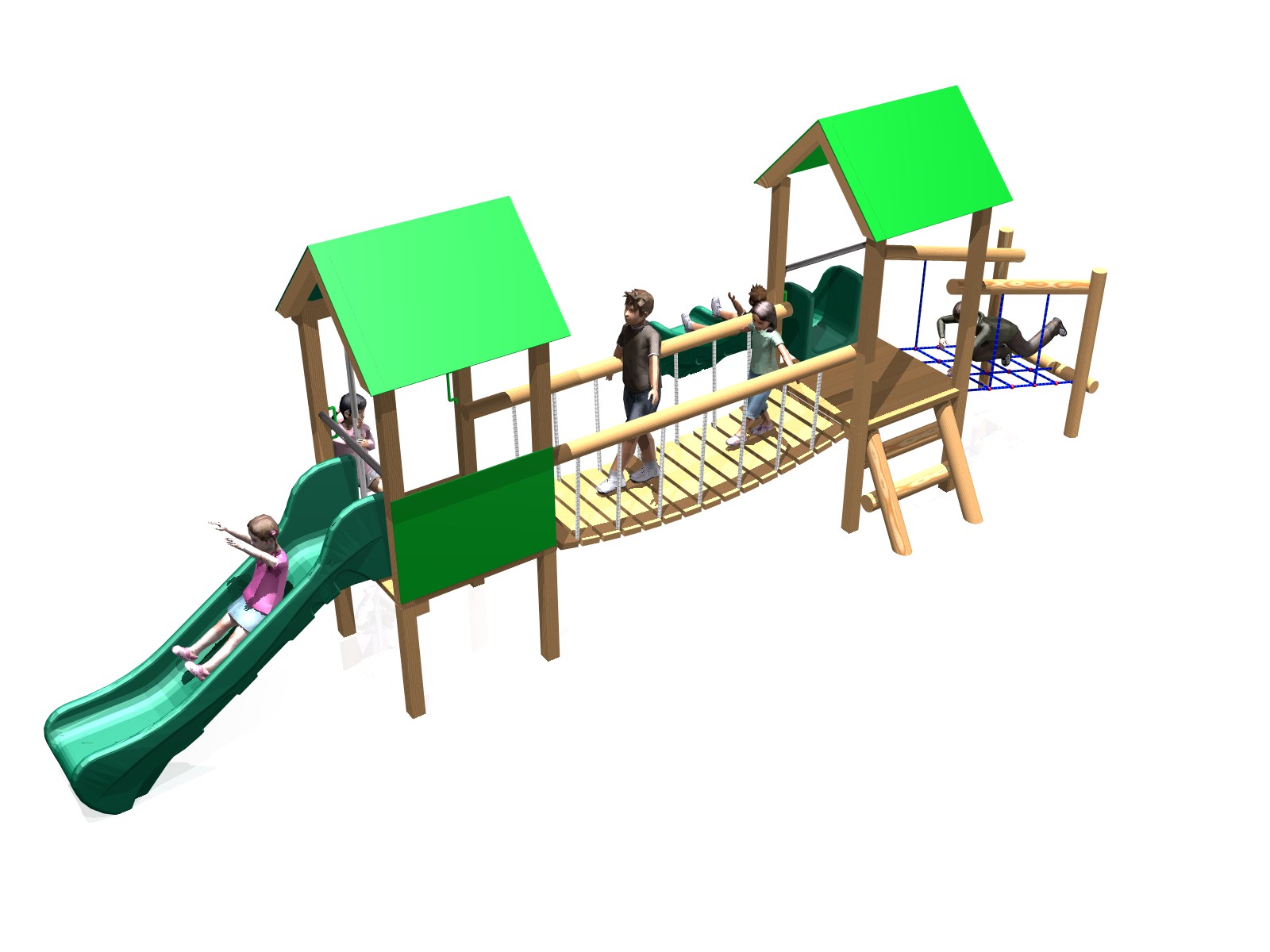 Two Tower Activity Centre - timber Two Tower Activity Centre - timber