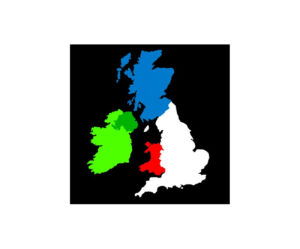 UK Map - Multicoloured