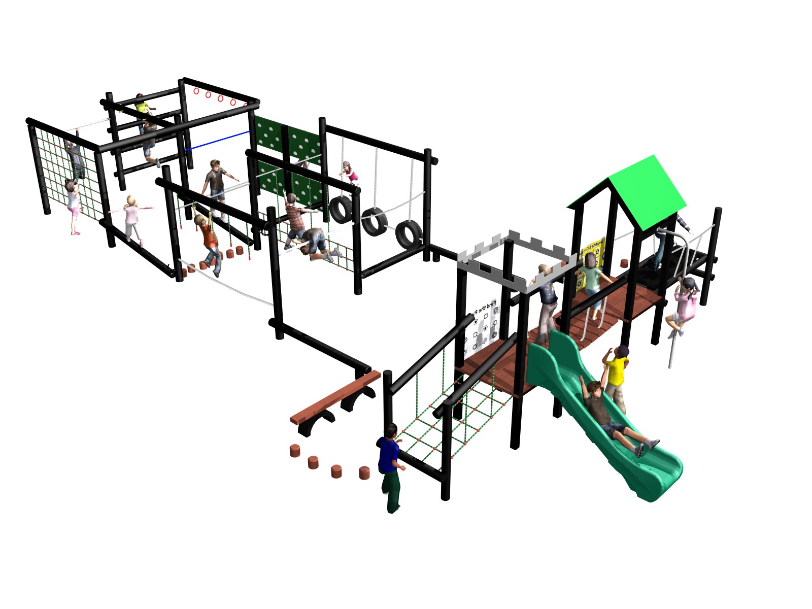 Ultimate Strength Square & Double PlayTower Combi-Recycled Plastic Ultimate Strength Square & Double PlayTower Combi-Recycled Plastic