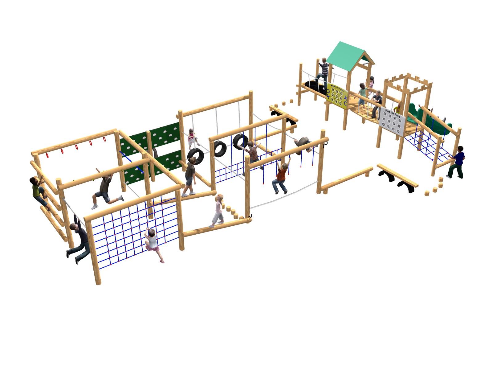 Ultimate Strength Square & Double PlayTower Combi-Timber Ultimate Strength Square & Double PlayTower Combi-Timber