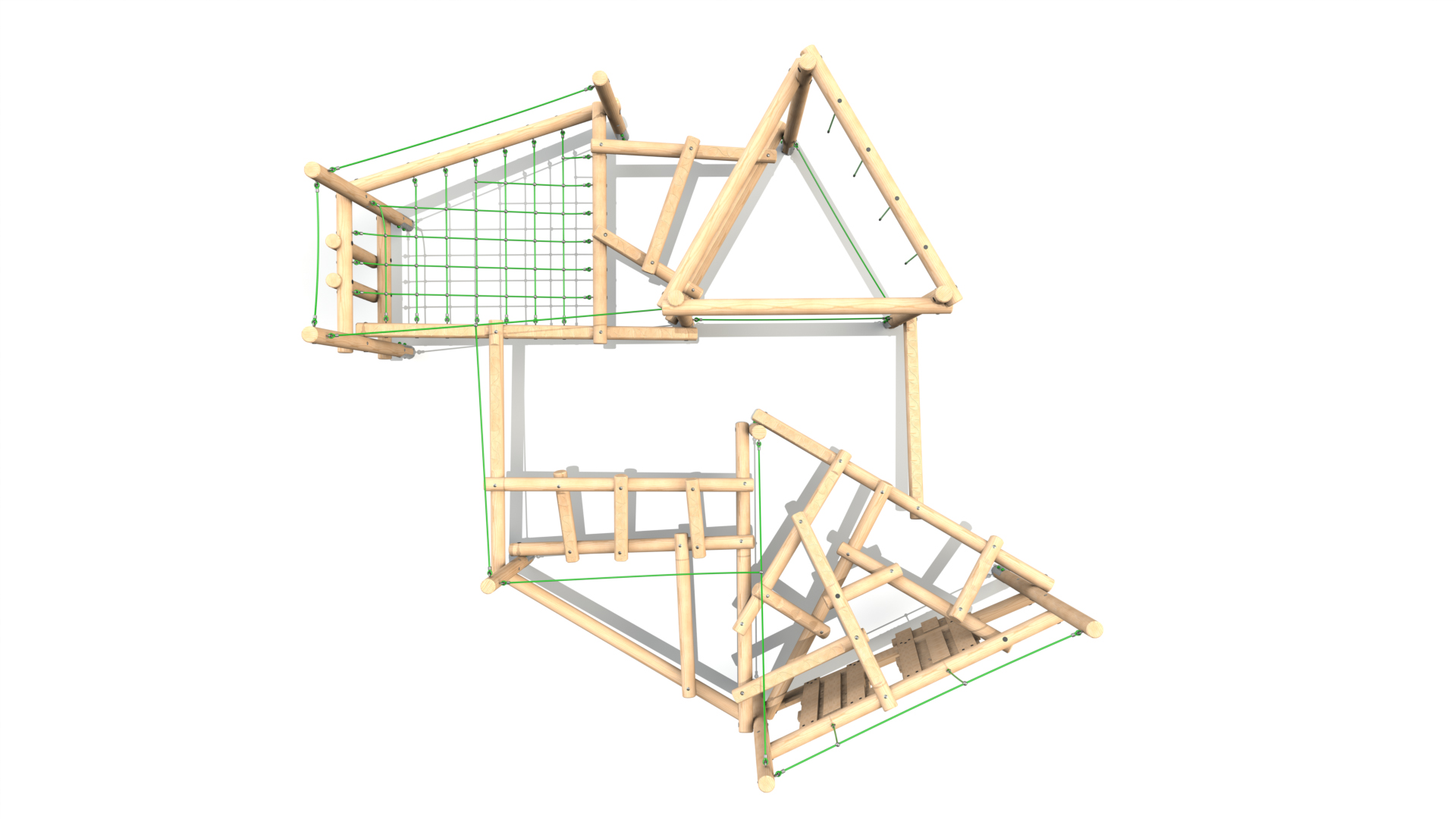 Zio 001 Clamber Stack Zio timber climbing frame from the Clamber Stacks® range