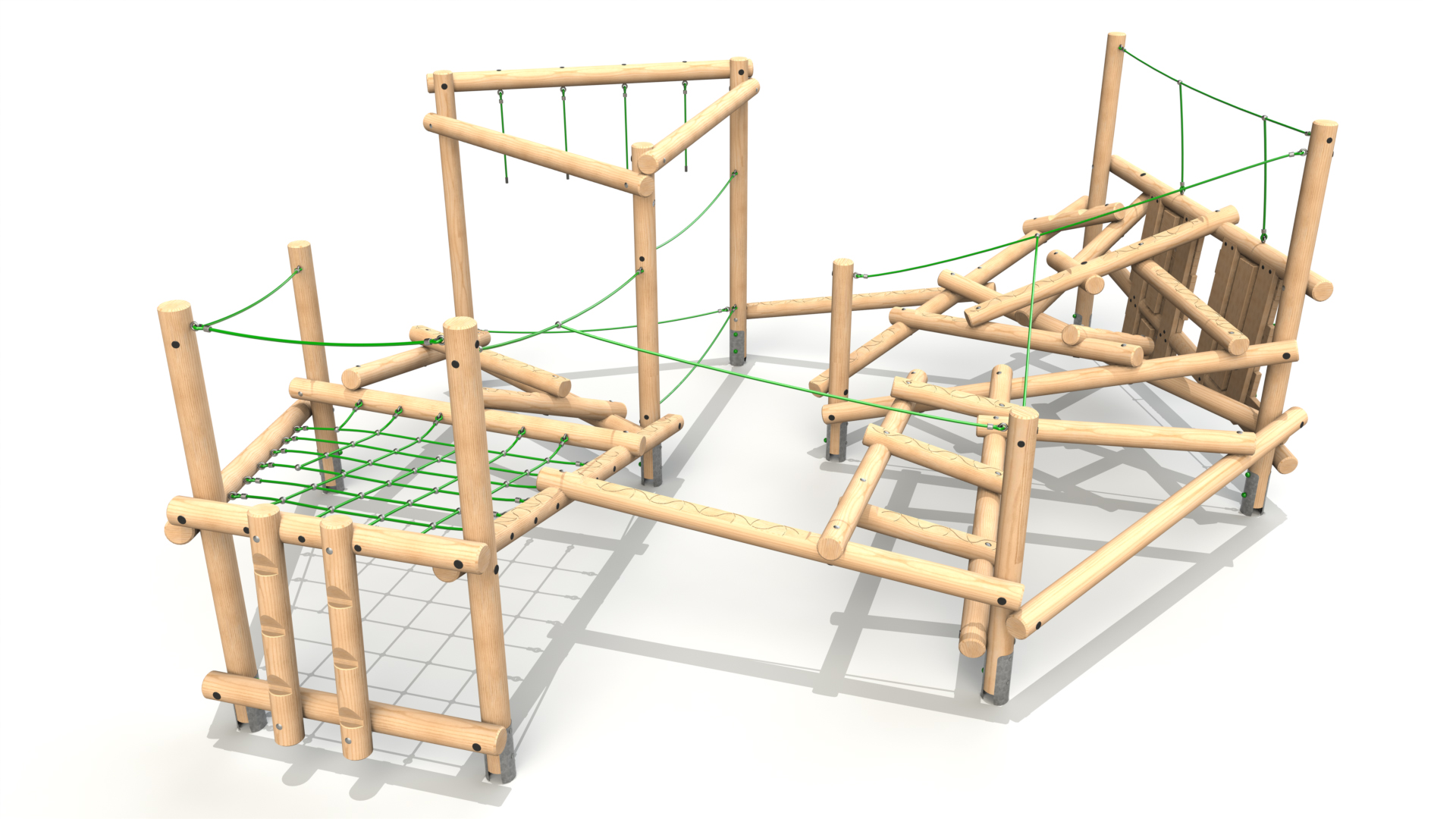 Zio 002 Clamber Stack Zio timber climbing frame from the Clamber Stacks® range
