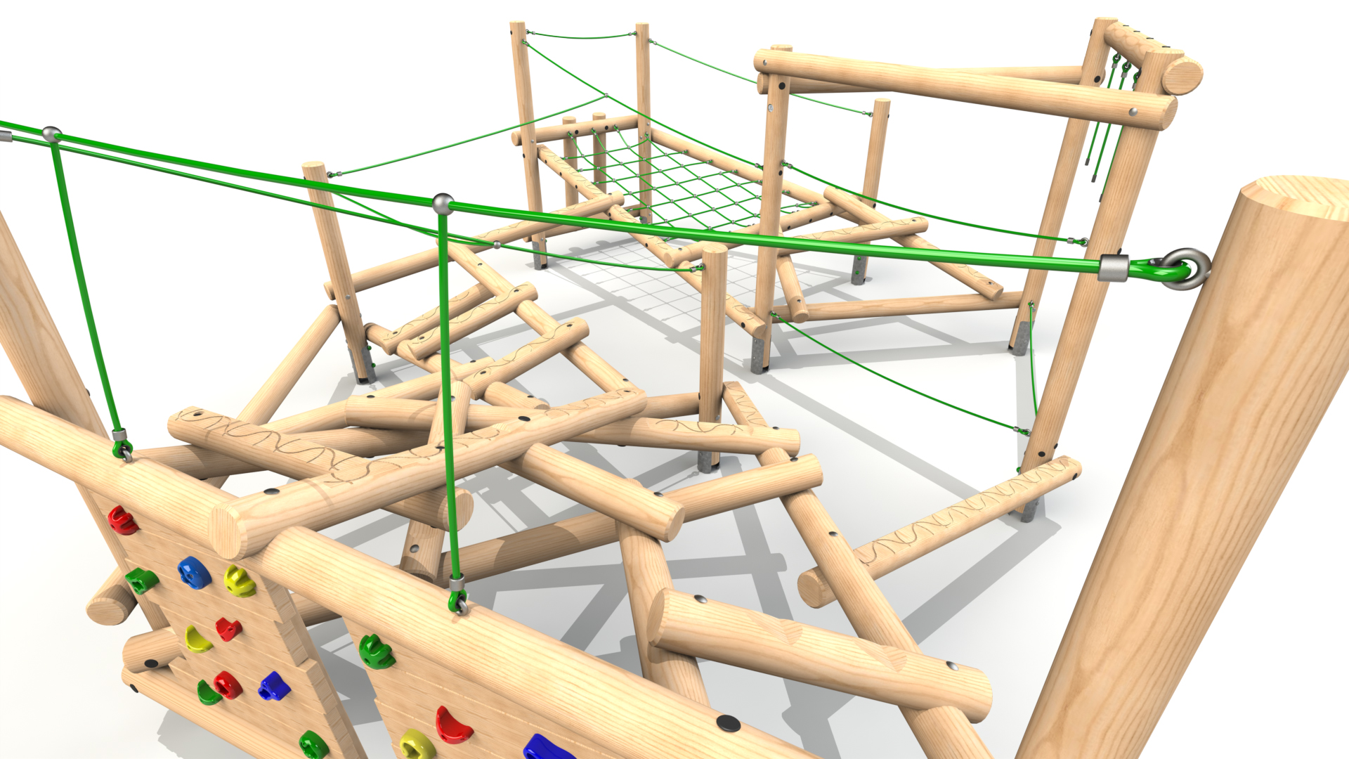 Zio 003 Clamber Stack Zio timber climbing frame from the Clamber Stacks® range