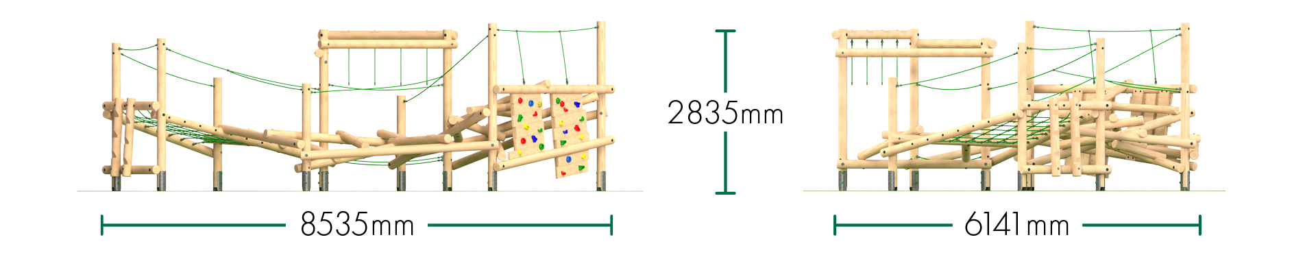 Zio - DIM Clamber Stack Zio timber climbing frame from the Clamber Stacks® range