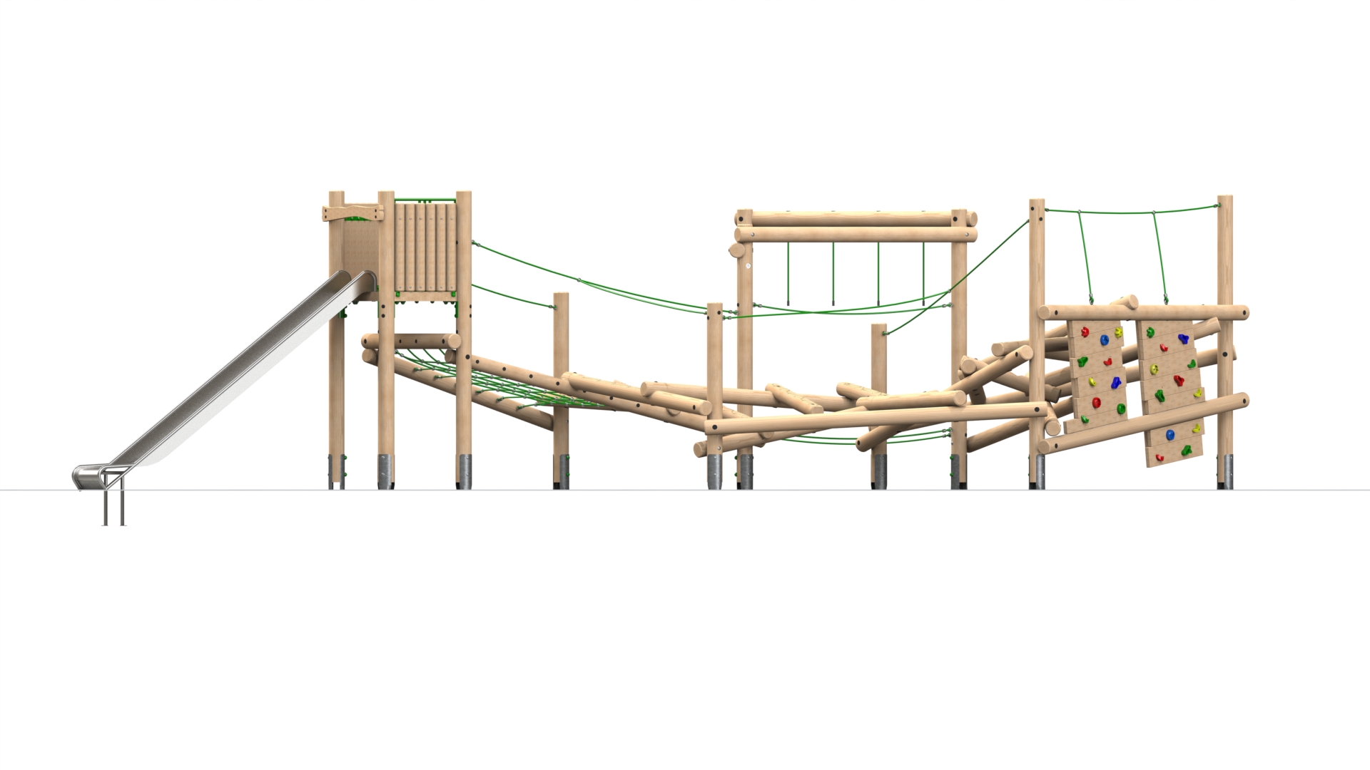 Zio w Slide - DIM A Clamber Stack Zio with Stainless Steel Slide from the Clamber Stacks® range