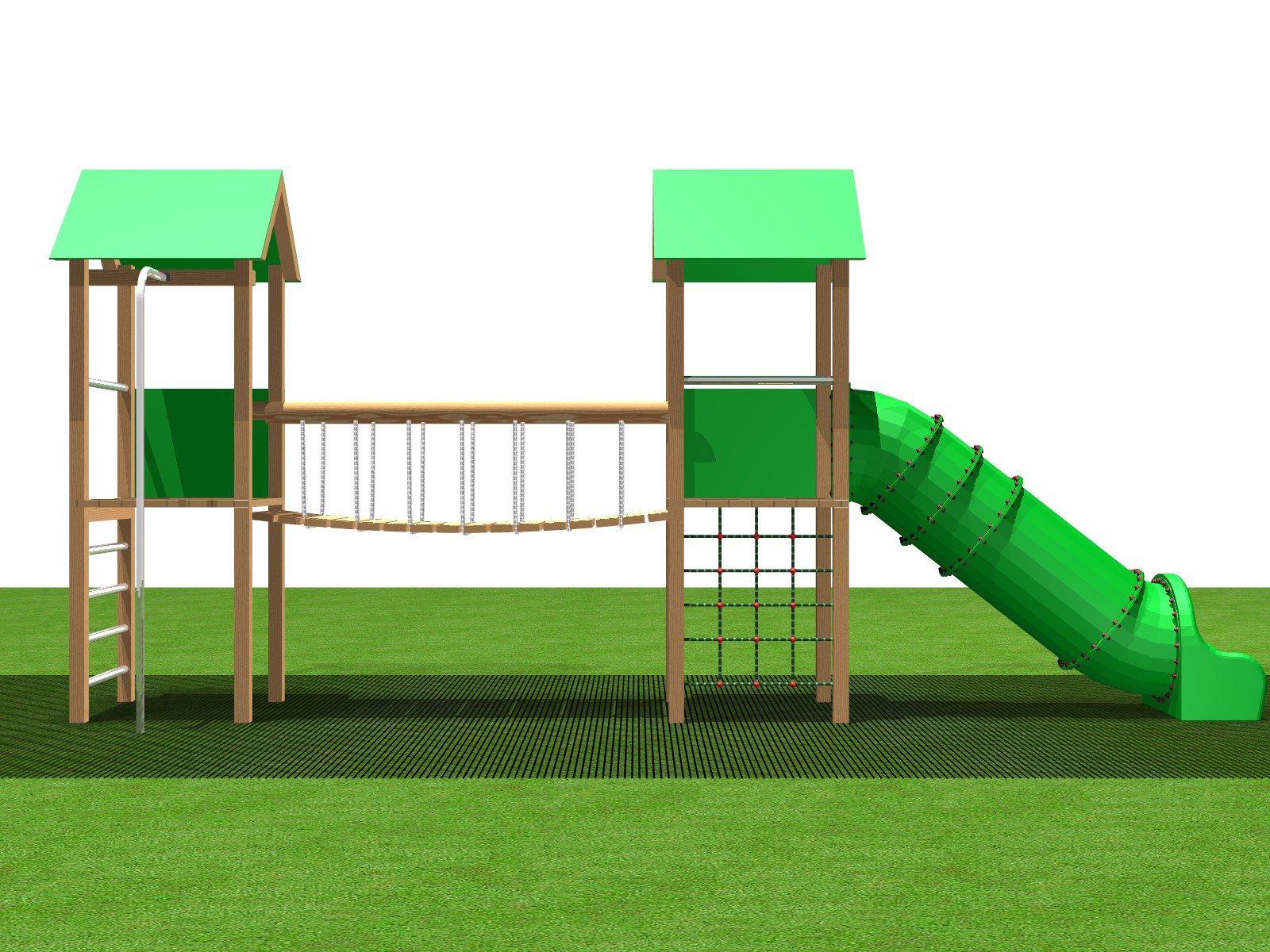 Twin PlayHouse, Clatterbridge & Tube Slide Twin PlayHouse, Clatterbridge & Tube Slide